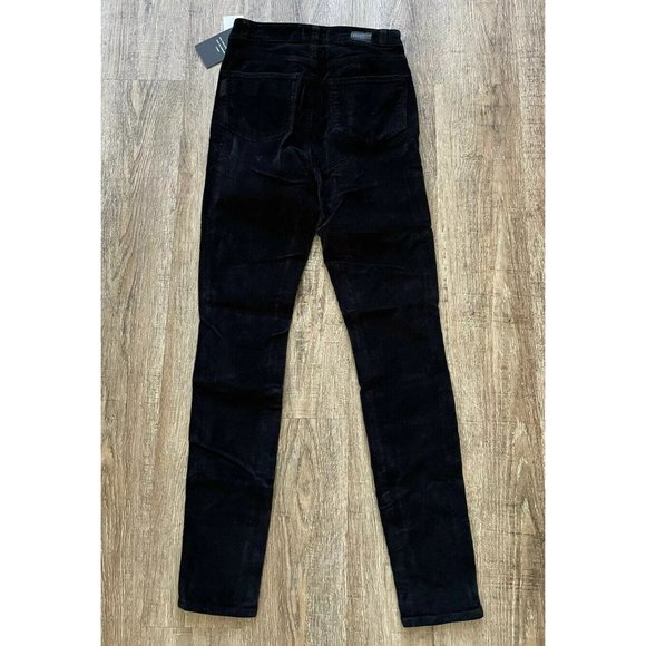 Paige Womens Ripped Skinny Corduroy Pants Black Size 26 - Picture 2 of 4